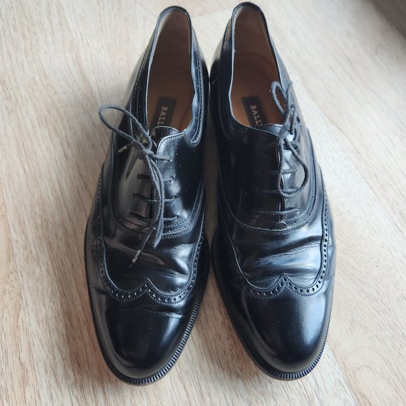 BALLY DUDMO Black Patent Leather Oxford Dress Shoes Lace-Up Made in Italy main image 11